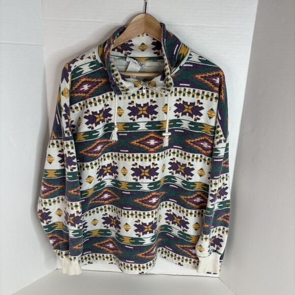 Jeans Wear Other - Vintage Jeans Wear Aztec Style Sweatshirt, Multicolored, Large, Quarter Zip